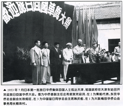 1953年中国留日同学总会安排留日学人归国